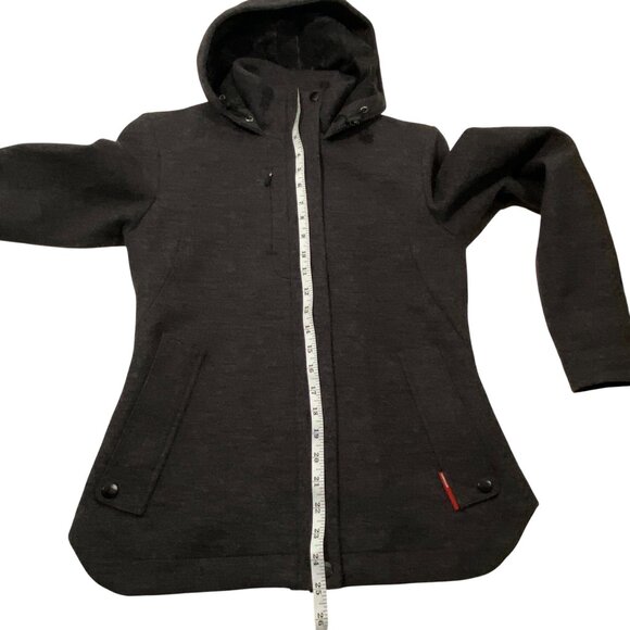 Icebreaker 380 Pure Plus Merino Wool Hooded Jacket Womens Gray Softshell outdoor - Picture 11 of 12